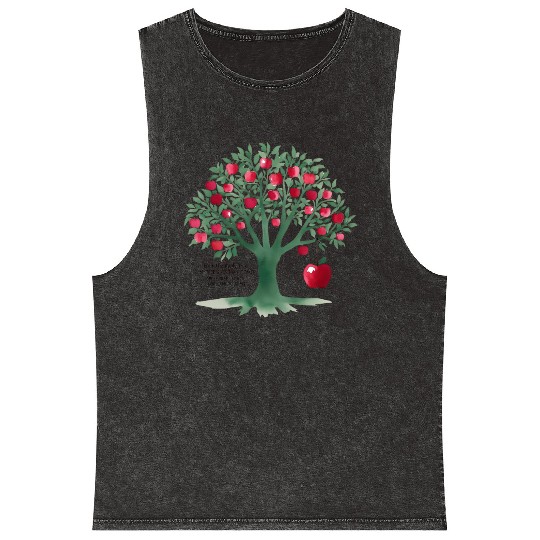 From the apple tree all beginnings Mineral Wash Tank Tops