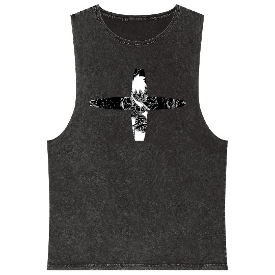 No Face, No Case Mineral Wash Tank Tops