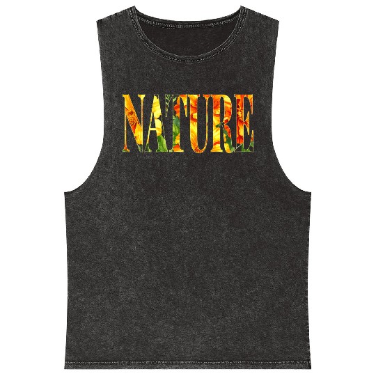 Nature Marigold Flower Mineral Wash Tank Tops