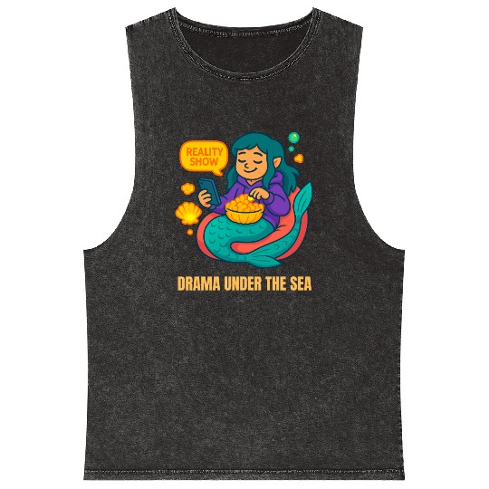 Drama Under the Sea Mineral Wash Tank Tops