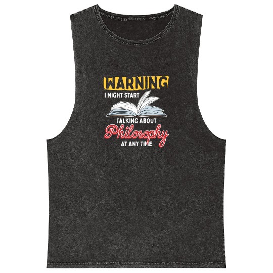 Talking About Philosophy Philosopher Design Mineral Wash Tank Tops
