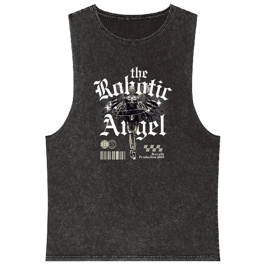 robot angel Mineral Wash Tank Tops