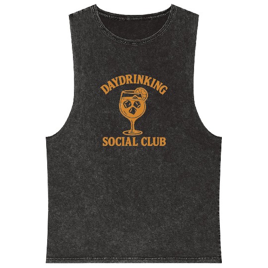 Daydrinking Soociial Clubb – Funny Cocktail Design Mineral Wash Tank Tops