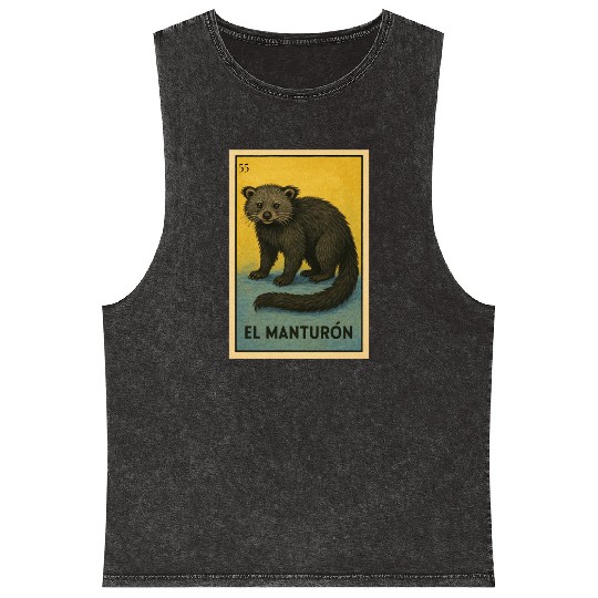 EL MANTURÓN - THE BEARCAT - LA LOTERÍA Mineral Wash Tank Tops