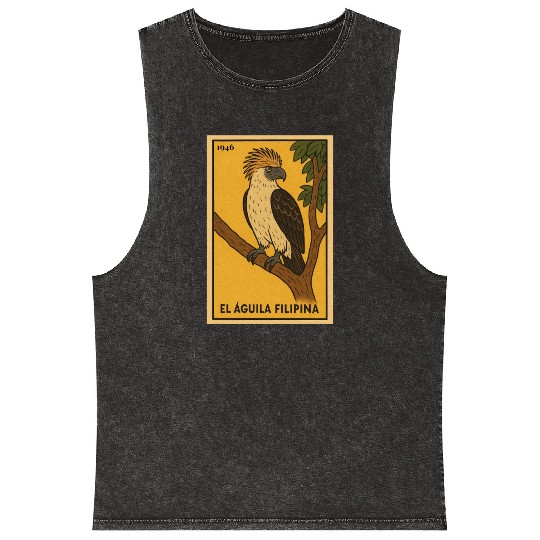 EL ÁGUILA FILIPINA - THE PHILIPPINE EAGLE Mineral Wash Tank Tops