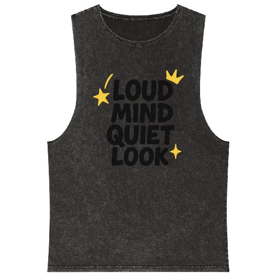 Loud Mind Quiet Look | Minimalist Streetwear Mineral Wash Tank Tops