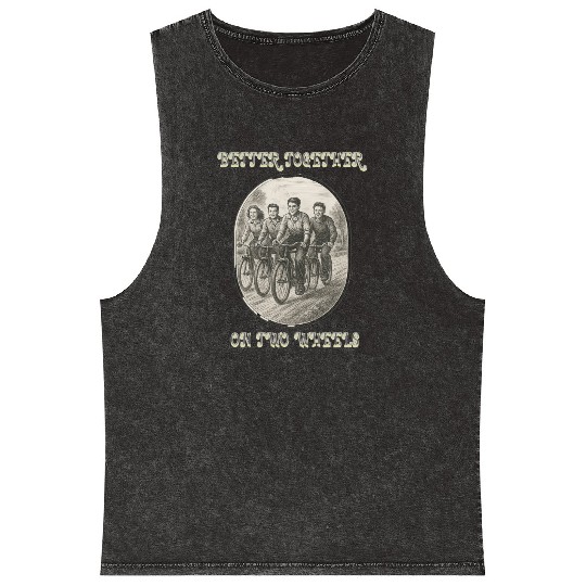 Better Together on Two Wheels Mineral Wash Tank Tops