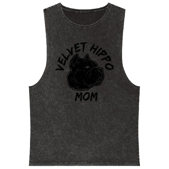 Velvet Hippo Mom – Bully Dog Lovers Mineral Wash Tank Tops