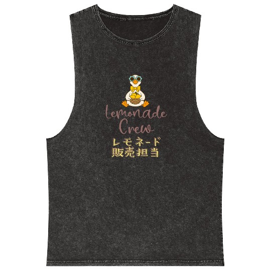 Lemonade Crew Funny Goose Mineral Wash Tank Tops