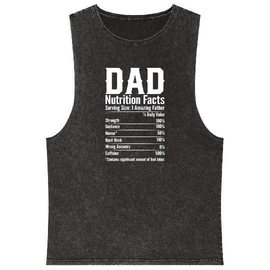 DAD Nutrition Facts Mineral Wash Tank Tops