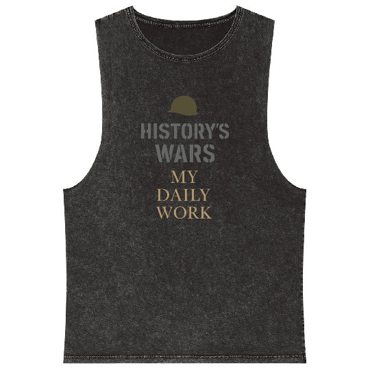 Military Historian Battlefield Research War Mineral Wash Tank Tops