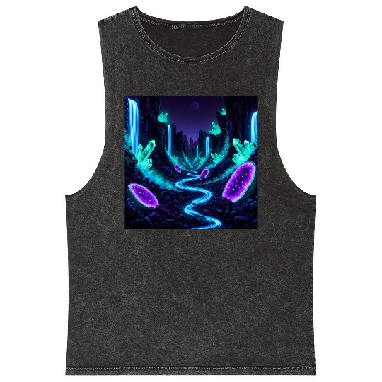 Bioluminescent Crystal Valley Mineral Wash Tank Tops