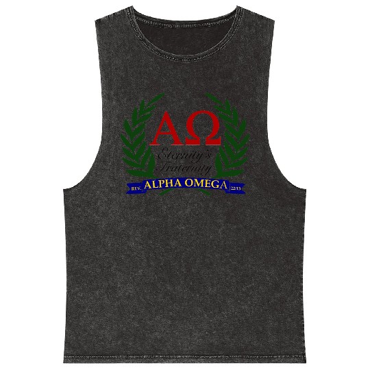Alpha Omega, Eternity's Fraternity Mineral Wash Tank Tops