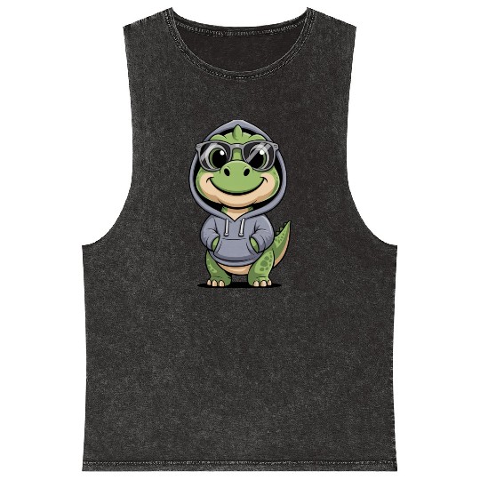 Cool Mineral Wash Tank Tops Dino – Street Style Saurus