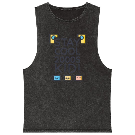 Stay Cool 2000s Kid – Y2K Retro Mineral Wash Tank Tops