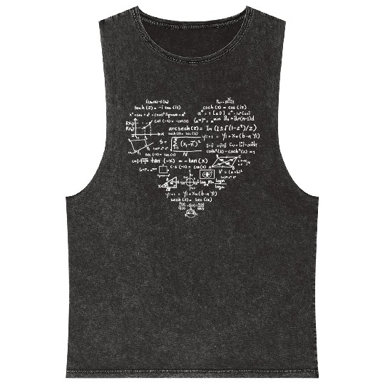 I Love Math Science Math Teacher Student Mineral Wash Tank Tops