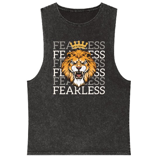 Fearless King Mineral Wash Tank Tops
