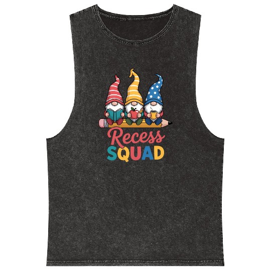 Recess Squad Teacher Para Playground Student Mineral Wash Tank Tops