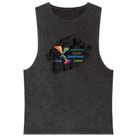 Neurodivergent Legend Mineral Wash Tank Tops