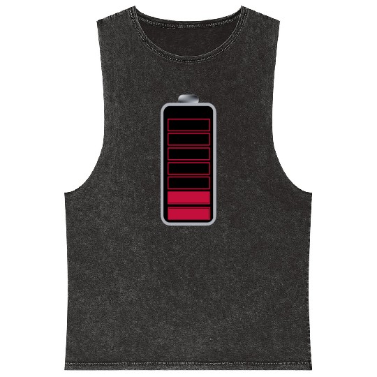 Great Low Battery Icon Mineral Wash Tank Tops Mineral Wash Tank Tops