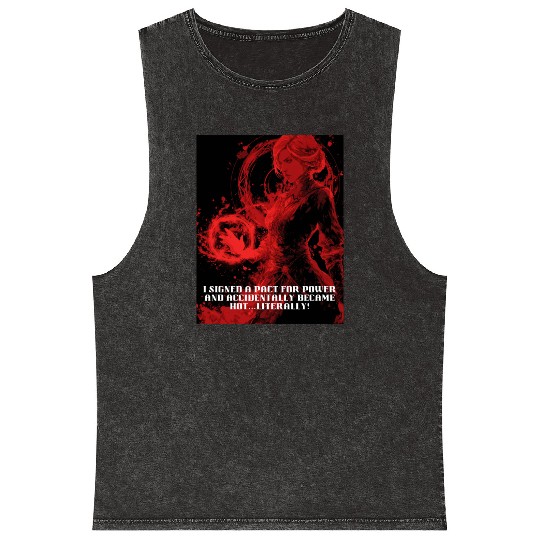 Female Warlock Mineral Wash Tank Tops