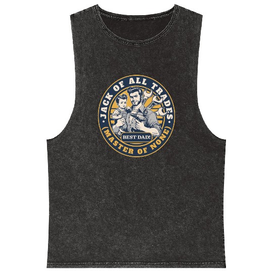 Jack of All Trades Master of None Mineral Wash Tank Tops