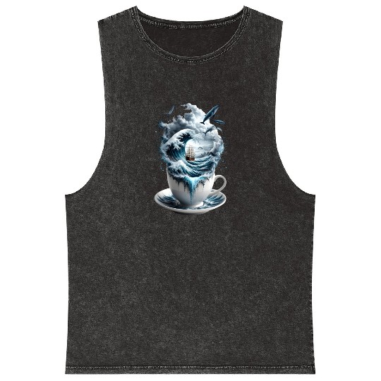 Storm in a Teacup Ocean Adventure Mineral Wash Tank Tops