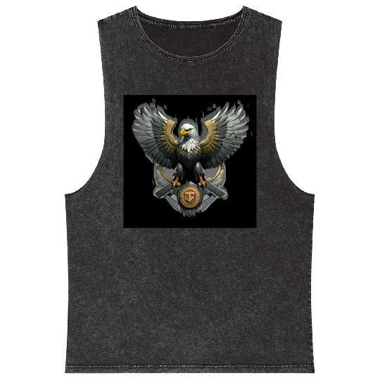 modern bird of prey logo Mineral Wash Tank Tops