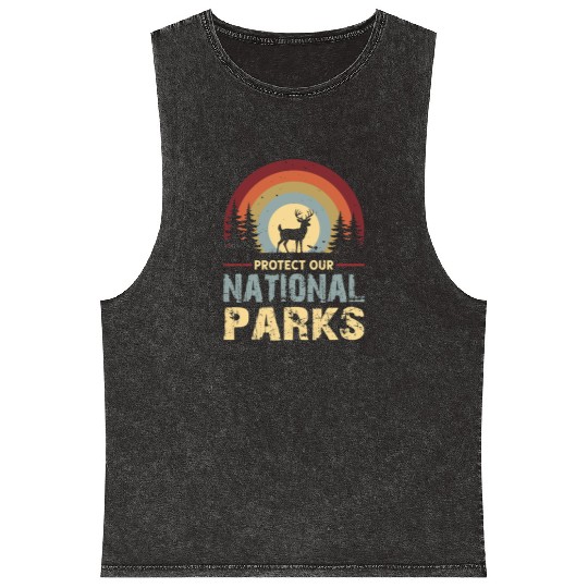 Protect our national parks Mineral Wash Tank Tops
