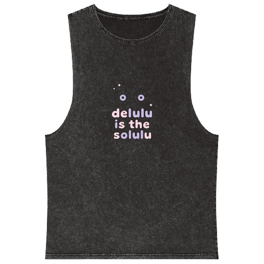 Delulu Eyes – TikTok Core Energy Mineral Wash Tank Tops