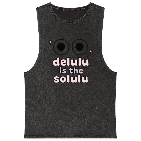 Delulu Eyes – TikTok Core Energy Mineral Wash Tank Tops
