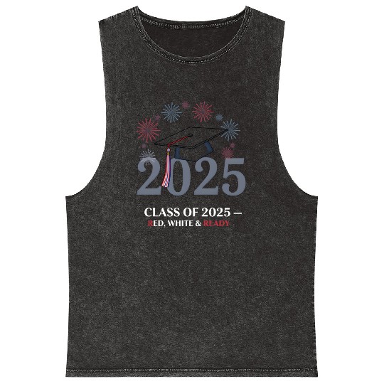 Class of 2025 – Red White & Ready Mineral Wash Tank Tops