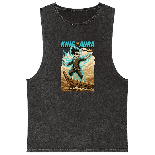 King of Aura, Pacu Jalur kid,Viral tiktok meme Mineral Wash Tank Tops