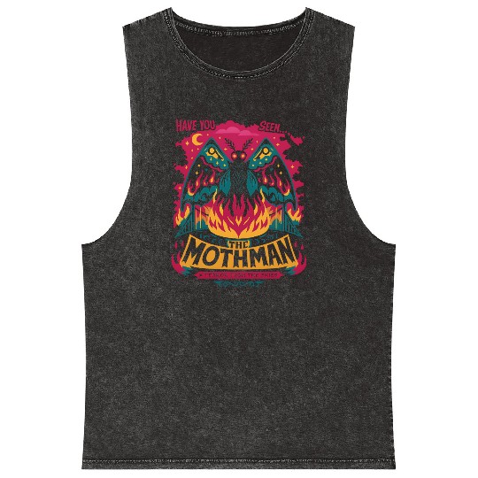 Mothman Black Bridge Have You Seen The Mineral Wash Tank Tops