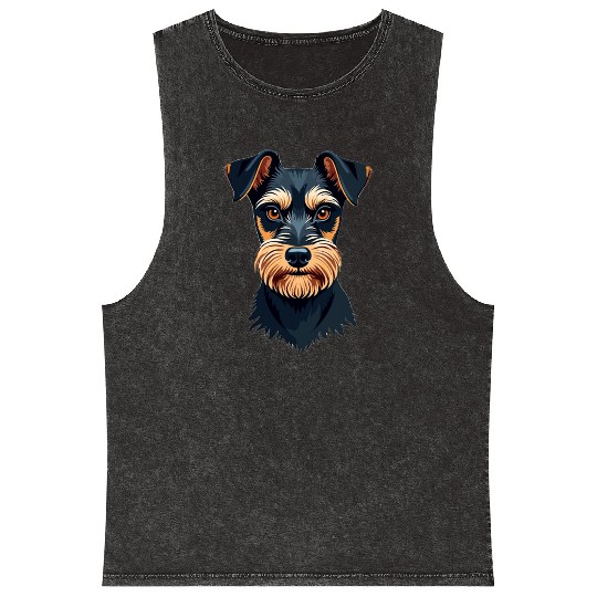 “Miniature Schnauzer” – Bold & Beautiful Dogs Mineral Wash Tank Tops