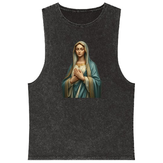 Madonna and Child Divine Embrace Mineral Wash Tank Tops