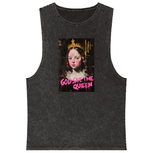 God Save the Queen Mineral Wash Tank Tops