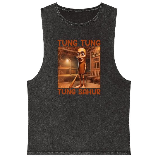 ung Tung Tung Sahur – Viral Sahur Meme Mineral Wash Tank Tops