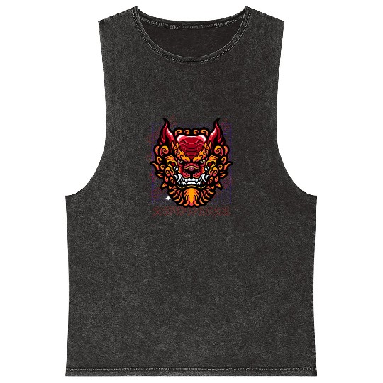 D83D DFE3 Midnight Pulse Mineral Wash Tank Tops