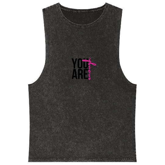 You Are Enough Mineral Wash Tank Tops