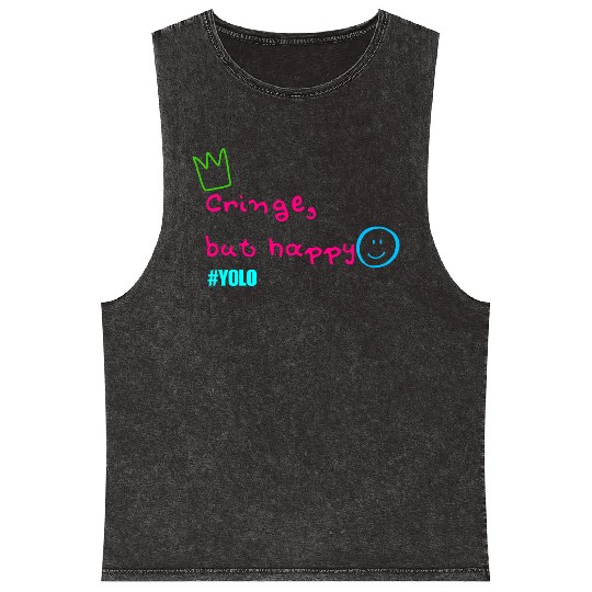Cringe but happy Mineral Wash Tank Tops