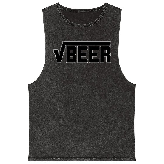 Root Beer Square Root of Beer Math Joke Mineral Wash Tank Tops