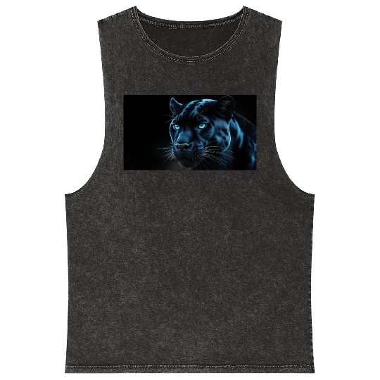 Black Panther Mineral Wash Tank Tops