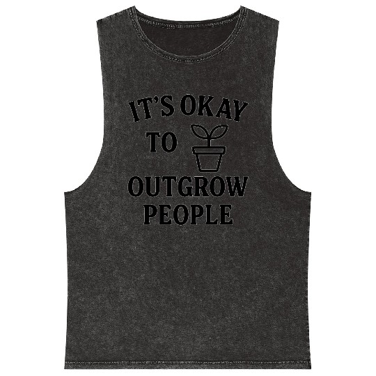 Encouraging Plant Growth Motivational Design Mineral Wash Tank Tops