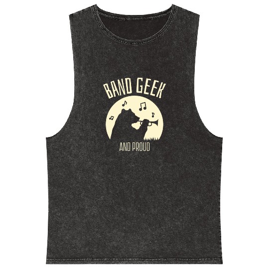 Band Geek and Proud  - Back to School Mineral Wash Tank Tops