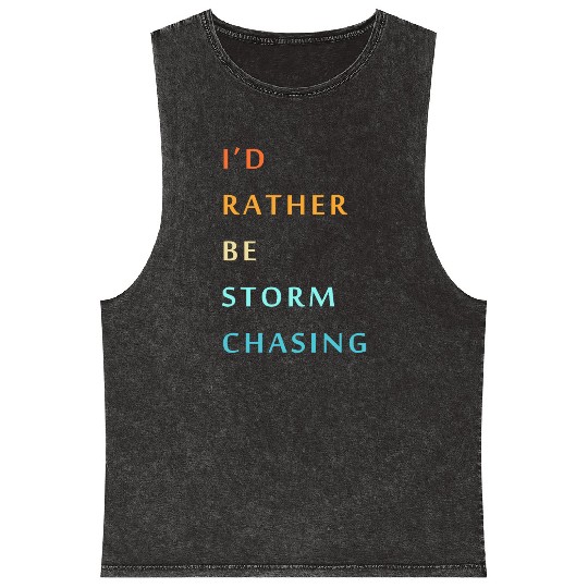 Storm Chaser Tornado Storm Chasing Mineral Wash Tank Tops