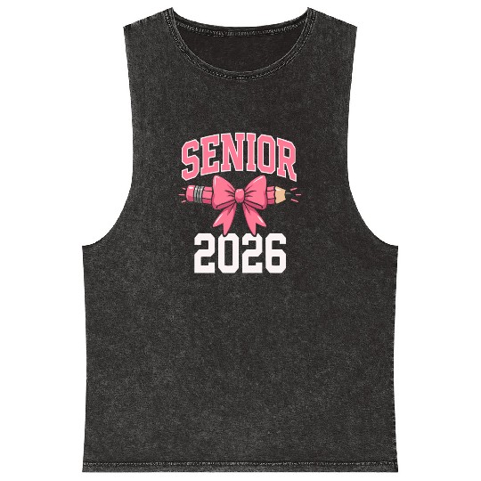 Class Of 2026 Senior Back To School Graduation 26 Mineral Wash Tank Tops