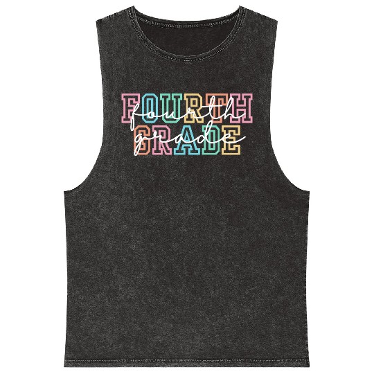 Fourth Grade Teacher Mineral Wash Tank Tops, 4th Grade Teacher Shir