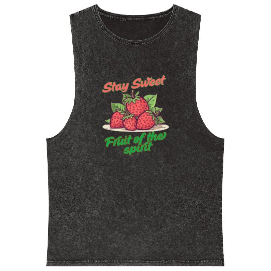Stay sweet fruit of the spirit, vintage fruit Mineral Wash Tank Tops