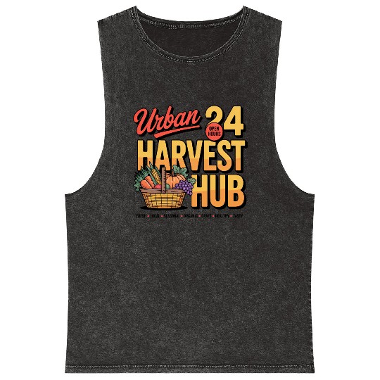 Urban Harvest Hub Vintage Design Mineral Wash Tank Tops